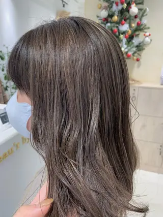 セミロング カラー ボブ/美髪矯正 /佐藤　奈巳のヘアスタイル