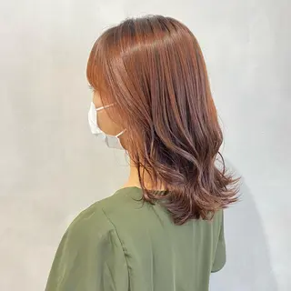 ミディアム カラー 💖暖色・ハイトーン 🐈みおり💖のヘアスタイル