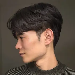 パーマ メンズ GO TODAY シェアサロン　原宿　Verno店所属・センターパート特化/ メンズカット/ヒロキのヘアスタイル