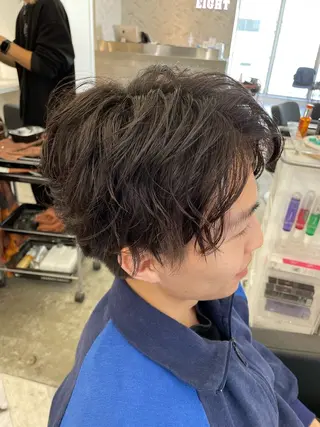 パーマ メンズ パーマ&ブリーチ /飯牟田/GEAR.のヘアスタイル