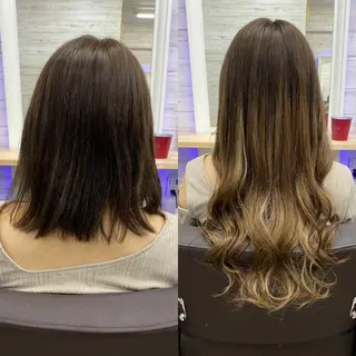 セミロング カラー ヘアアレンジ LAVENDIA Azabu所属・LAVENDIA 初音のヘアスタイル