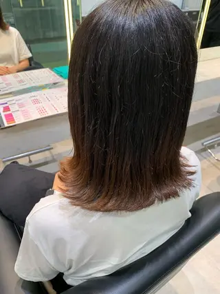 ミディアム ヘアアレンジ 🫧透明感カラー/ ボブ/小笠原汐海🪽のヘアスタイル