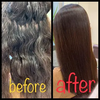 ロング Aile所属・酸性ストレート／カラ ー/山下高明のヘアスタイル