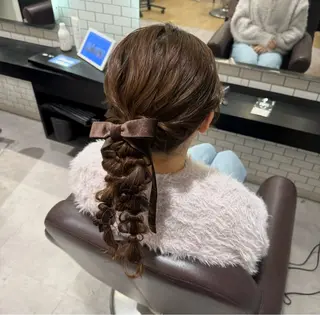 セミロング ヘアアレンジ 🎀ヘアアレンジ 🎀ななみのヘアスタイル