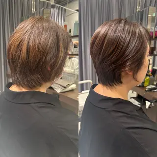 ショート パーマ/イルミナ カラー 三浦菜々子のヘアスタイル