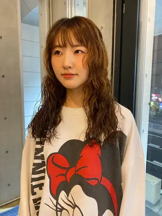 ロング パーマ 大須/パーマモデル 木場 健斗🌳のヘアスタイル