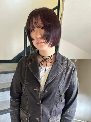ショート カラー ☕️結【suii.】 ボブ/ヘアセット☕️のヘアスタイル