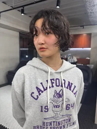 ミディアム パーマ 鎌田健/パーマ ボブ/レイヤー/のヘアスタイル