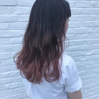 ロング カラー ニシオカ タクヤのヘアスタイル