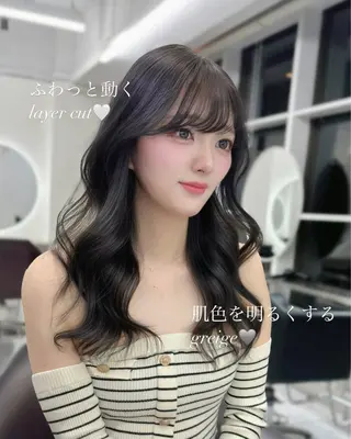 ロング カラー パーマ ヘアアレンジ 🌸グレージュ/ ベージュ🌸yutaのヘアスタイル