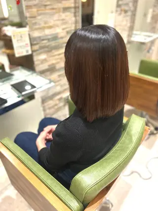 ミディアム パーマ 酸性ストレート特化× 艶髪師/及川のヘアスタイル