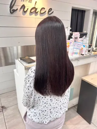 セミロング 縮毛矯正✖髪質改善 仁木伸明のヘアスタイル