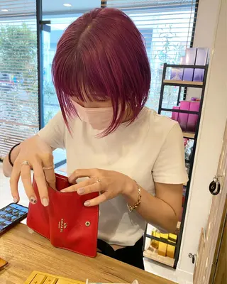 ショート カラー ヘアアレンジ パーマ指名No1 /namiのヘアスタイル