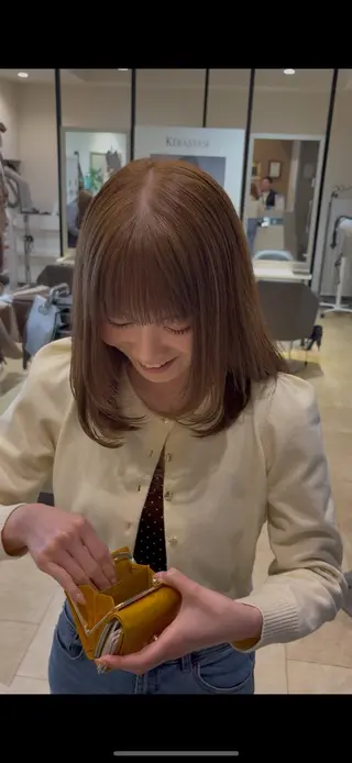 セミロング カラー あいり 福岡美容師のヘアスタイル