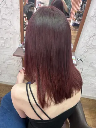 セミロング ハイトーン×艶カラー 🤍MIZUKIのヘアスタイル