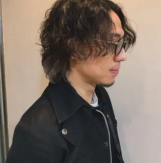 ミディアム パーマ メンズ LOuNICA/銀座 RYUNOSUKEのヘアスタイル