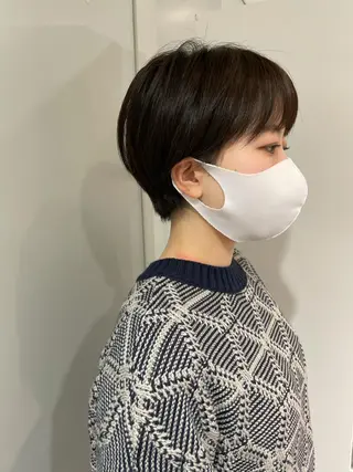 ショート 太田ありさ クリーミーヘアカラーのヘアスタイル
