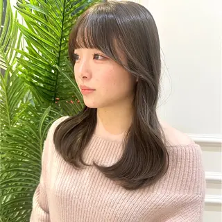 セミロング レイヤーカット/ ハイトーンchimiのヘアスタイル