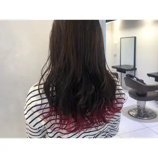 ロング カラー パーマ ヘアアレンジ 渡邊 桃香のヘアスタイル