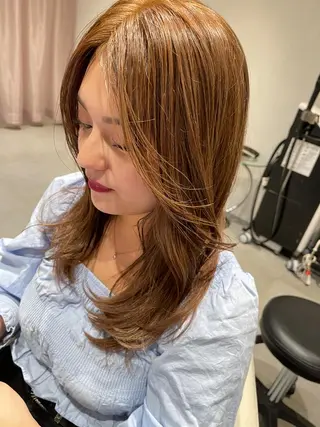 セミロング ⛄️艶カラー／ レイヤー⛄️和也のヘアスタイル