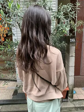 セミロング カラー ヘアアレンジ 🫧透明感カラー/ ボブ/小笠原汐海🪽のヘアスタイル