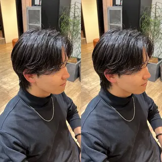 パーマ メンズ センターパート ／植田のヘアスタイル