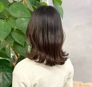 ミディアム カラー ✨️赤み消しカラー/ ミルクティーベージュのヘアスタイル