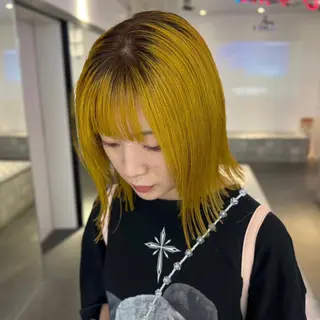 ミディアム カラー Je suis heureuse Miel所属・🐩艶カラー/ chisato🌙のヘアスタイル