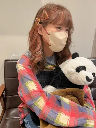 セミロング カラー ヘアアレンジ カラーパティシエ facce🌼ikoのヘアスタイル