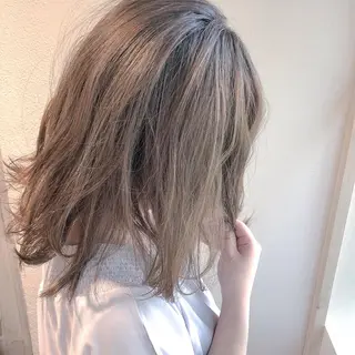ミディアム カラー 【1日2名様限定】 AFLOAT白川雄副のヘアスタイル