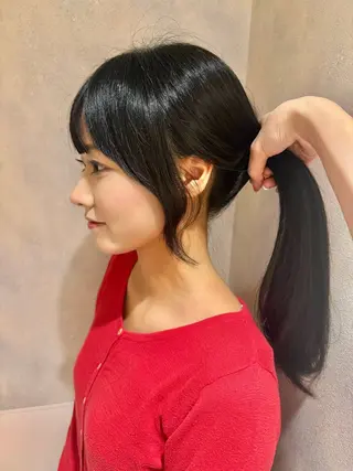 ロング カラー オタク美容師☃️🩵 ヘアアレンジのヘアスタイル