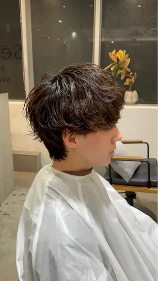 パーマ メンズ 🐋湊 ゆうき /ショートカット🫧のヘアスタイル