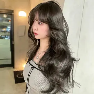 ロング カラー モテ韓国ヘア/ レイヤー🤍RIKAのヘアスタイル