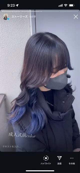 カラー ハイトーンカラー 🦄レイヤーカットのヘアスタイル