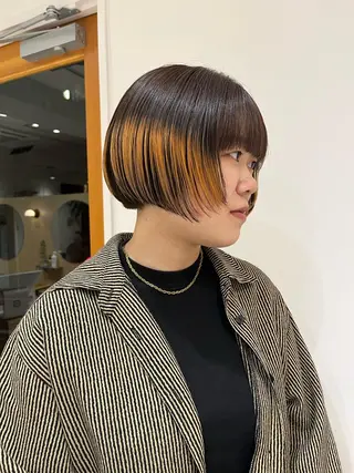 ショート カラー 🦖ミニボブ/ボブ /MOEKA🦕のヘアスタイル
