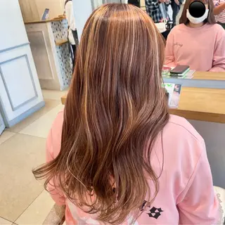 ロング カラー 立川・くびれミディ 旬なデザインカラーのヘアスタイル