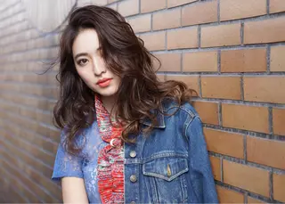 ロング カラー パーマ haretoki 髪質改善サロンのヘアスタイル