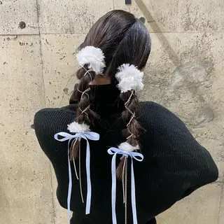 カラー ヘアアレンジ souco/ moenoのヘアスタイル