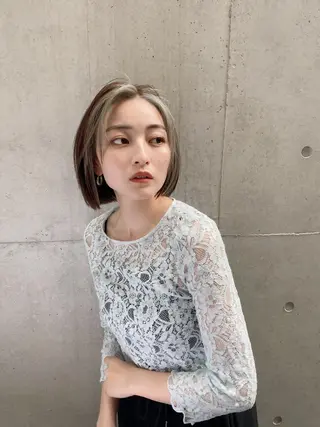 ミディアム カラー opus 店長大和 レイヤー/赤み消しのヘアスタイル