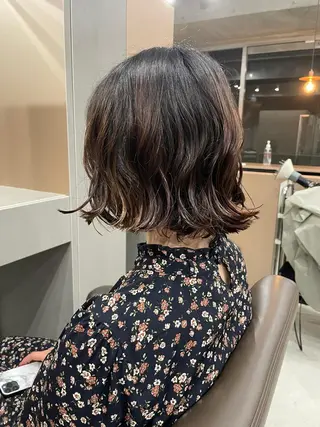 セミロング カラー パーマ 吉田一輝 外国人パーマのヘアスタイル