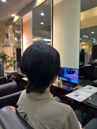 ミディアム 縮毛矯正&髪質改善/ きょうの🐺のヘアスタイル