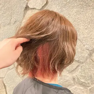 ミディアム カラー hair＆make EARTH センター南店所属・山下 仁愛のヘアスタイル