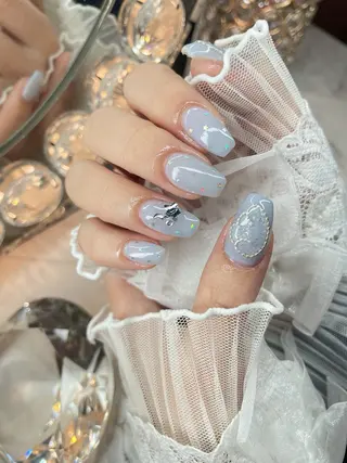 ネイル 23時まで❤︎韓国、 ワンホンネイルのネイルデザイン