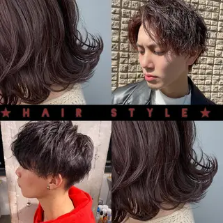 ロング カラー パーマ ヘアアレンジ メンズ Rene'所属・当日予約⭕️ JUNYAのヘアスタイル