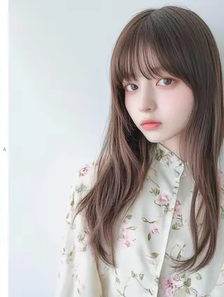 カラー セミロング JILL by GiseL/天神のヘアスタイル