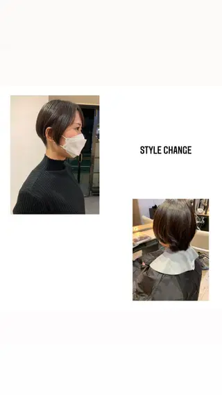 ショート カラー パーマ ヘアアレンジ メンズ キッズ ネイル マツエク・マツパ アイブロウ rewards成城学園前店所属・hiro【沿線で叶う 似合わせhair】のヘアスタイル