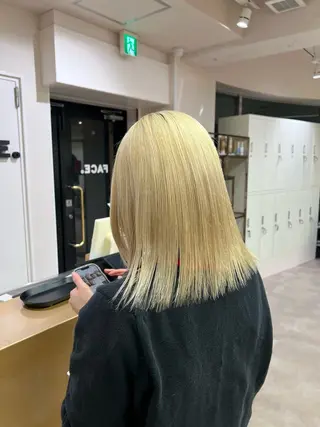 ミディアム カラー 横浜/ブリーチ/ ダブルカラー/RINのヘアスタイル