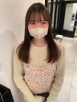 セミロング パーマ riria/ボブ /ブラウンカラー🎀のヘアスタイル