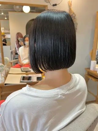 ショート ぱつボブ/ ショート/YUKIのヘアスタイル