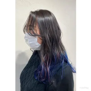 ロング カラー 岩間 香純のヘアスタイル